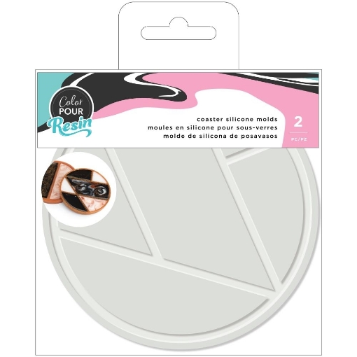 Picture of American Crafts Color Pour Resin Mold - Καλούπι Σιλικόνης Σουβέρ 2τμχ