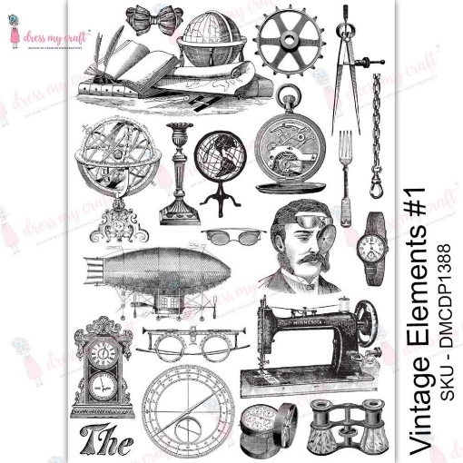 Picture of Dress My Craft Φύλλο Μεταφοράς Εικόνας A4 - Vintage Elements #1