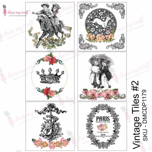 Picture of Dress My Craft Φύλλο Μεταφοράς Εικόνας A4 - Vintage Tile #2