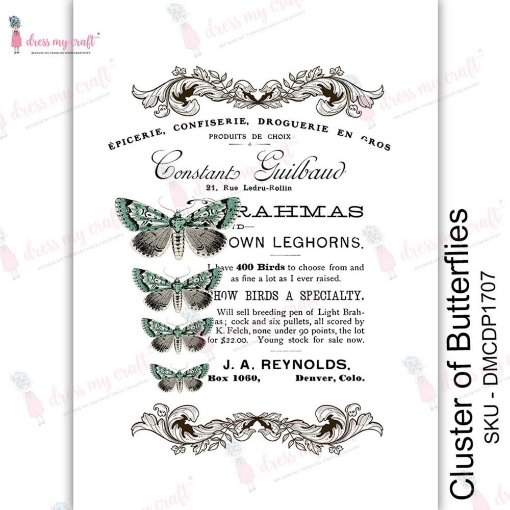 Picture of Dress My Craft Φύλλο Μεταφοράς Εικόνας A4 - Cluster of Butterflies