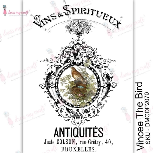 Picture of Dress My Craft Φύλλο Μεταφοράς Εικόνας A4 - Vincee The Bird