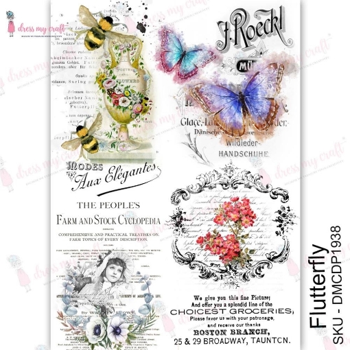 Picture of Dress My Craft Φύλλο Μεταφοράς Εικόνας  A4 - Futterfly