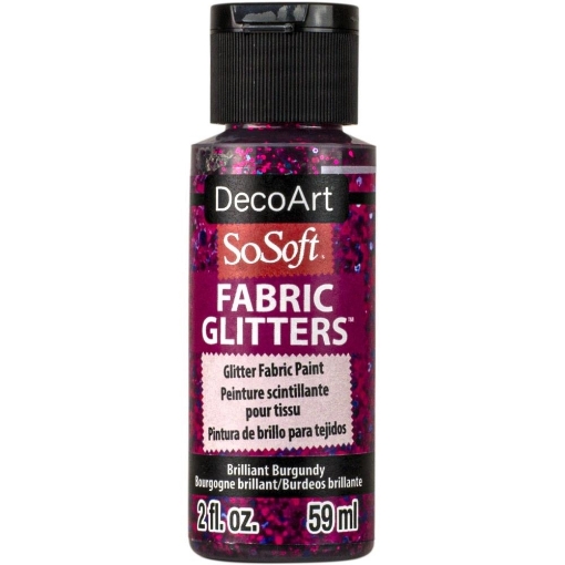 Picture of SoSoft Glitters Ακρυλικό Χρώμα για Ύφασμα 59ml - Brilliant Burgundy