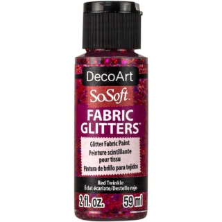Picture of SoSoft Glitters Ακρυλικό Χρώμα για Ύφασμα 59ml - Red Twinkle