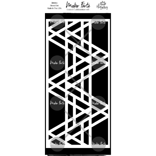 Picture of Maker Forte Stencils By Hedgehog Hollow 4"X8" - Triangle Tracks