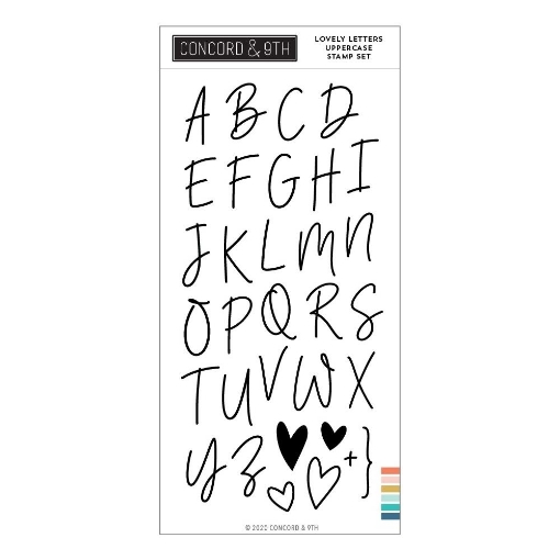 Picture of Concord & 9th Clear Stamps Σετ Διάφανες Σφραγίδες - Lovely Letters Uppercase, 32τεμ