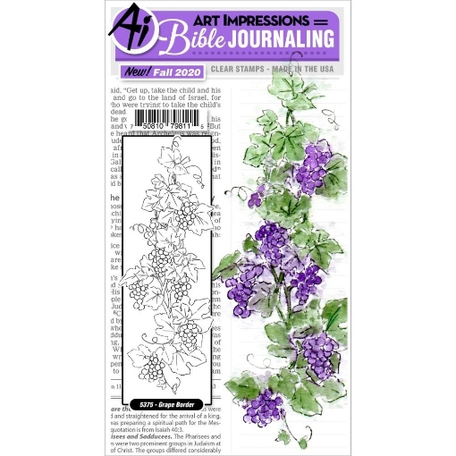 Picture of Art Impressions Bible Journaling Clear Stamps Διάφανες Σφραγίδες - Grape Border