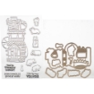 Picture of Art Impressions Critter Cubbies Clear Stamps & Die Cuts set Σετ Διάφανες Σφραγίδες & Μήτρες Κοπής - Hamster Wheel, 20τεμ