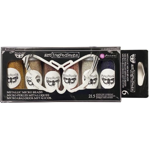 Picture of Finnabair Art Ingredients Micro Beads Set of 6 – Μεταλλικά Μικρο-Σφαιρίδια Διακόσμησης (Metallics)