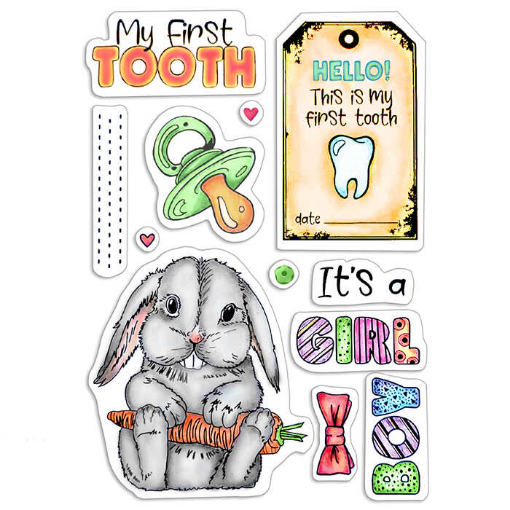 Picture of Ciao Bella Stamping Art Διάφανες Σφραγίδες 4'' x 6'' - My First Tooth, 12τεμ.