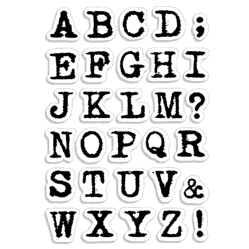 Picture of Ciao Bella Stamping Art Διάφανες Σφραγίδες 4" X 6" - Remintgon Uppercase Alphabet, 30τεμ.