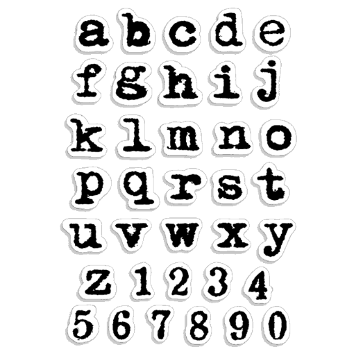 Picture of Ciao Bella Stamping Art Διάφανες Σφραγίδες 4" X 6" - Remintgon Lowercase Alphabet, 36τεμ.