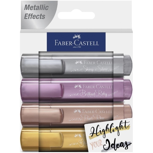Picture of Faber-Castell Metallic Textliner Set - Μεταλλικοί Μαρκαδόροι Υπογράμμισης, 4τεμ.