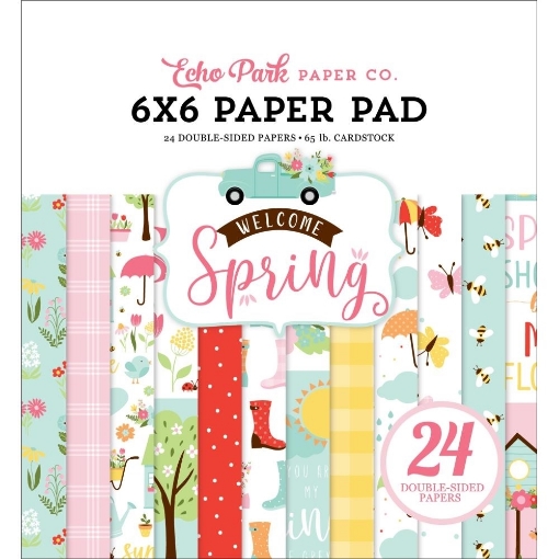 Picture of Echo Park Μπλοκ Scrapbooking Διπλής Όψης 6"x6" – Welcome Spring