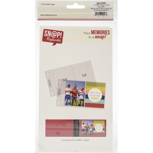 Picture of Simple Stories Sn@p! Pocket Pages Θήκες Φωτογραφιών για Flipbook 4"x 6" - Διάταξη 3"x4"