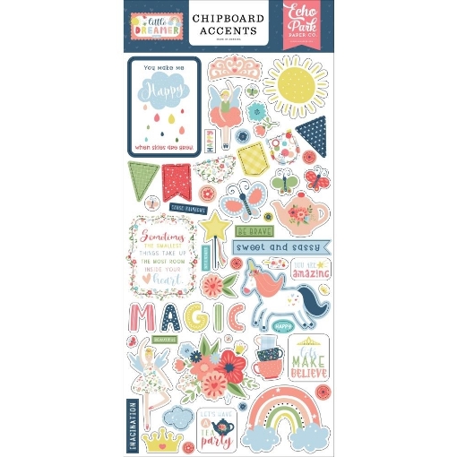 Picture of Echo Park Αυτοκόλλητα Chipboard 6"X13"- Little Dreamer Girl