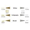 Picture of Kuretake ZIG Memory System Assortment Set - Gold & Silver 