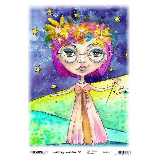 Picture of Studio Light Marlene's World Rice Paper Sheet A4 - Nr. 15