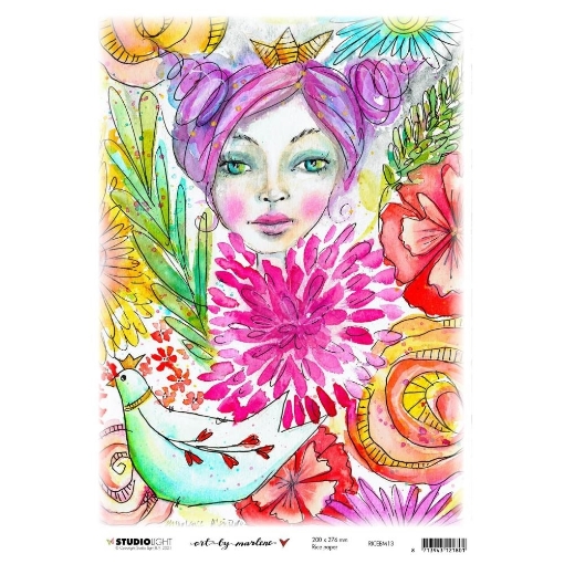 Picture of Studio Light Marlene's World Rice Paper Sheet A4 Ριζόχαρτο - Nr. 13
