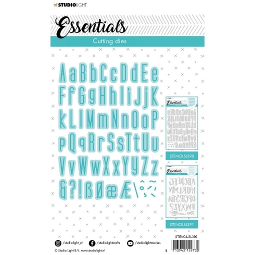 Picture of Studio Light Die No. 390 - Μήτρες κοπής Γραμματοσειρά Tall Alphabet,  126 τεμ.