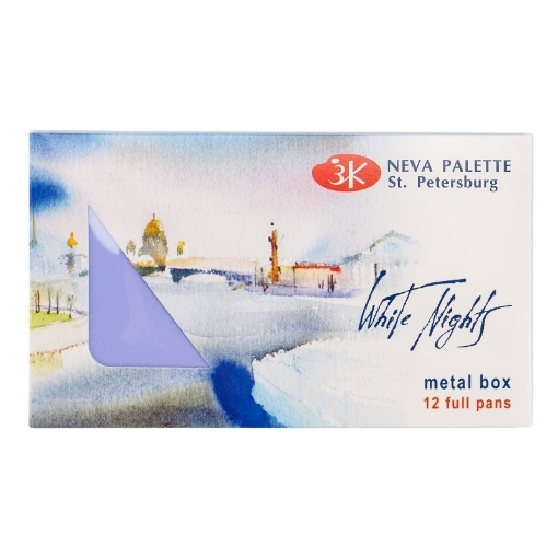Picture of St. Petersburg White Nights Σετ Ακουαρέλας Μεταλλική Κασετίνα - Set of 12