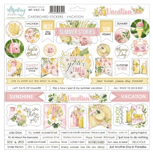 Picture of Mintay Papers Αυτοκόλλητα Chipboard - Vacation