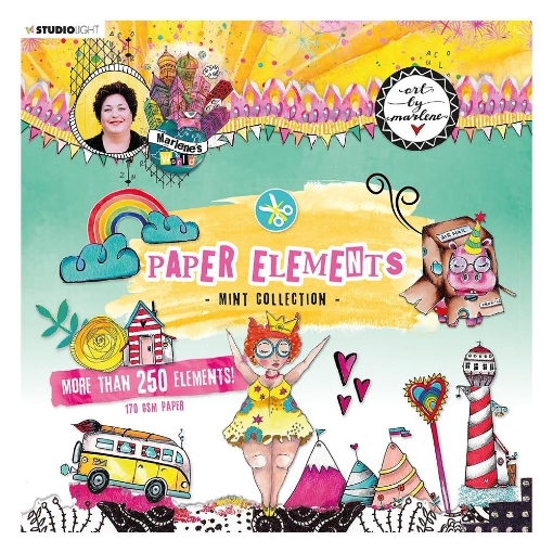 Picture of Studio Light Marlene's World Die-Cut Μπλοκ 8'' x 8'' - Nr.4, Mint, 250τεμ.