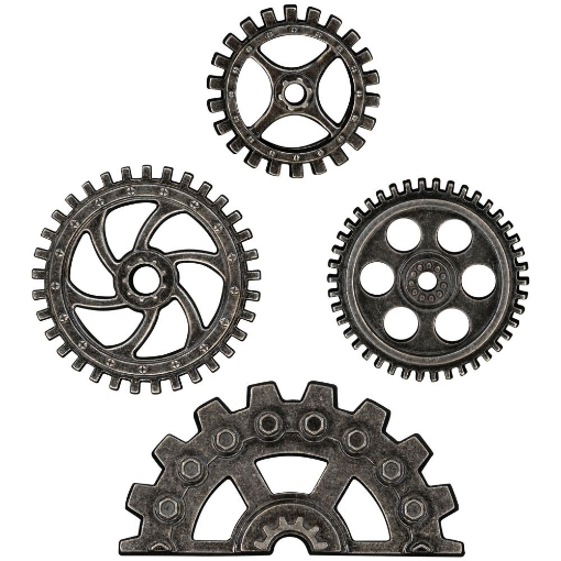Picture of Tim Holtz Idea-Ology Μεταλλικά Στοιχεία - Industrial Gears, 4τεμ 