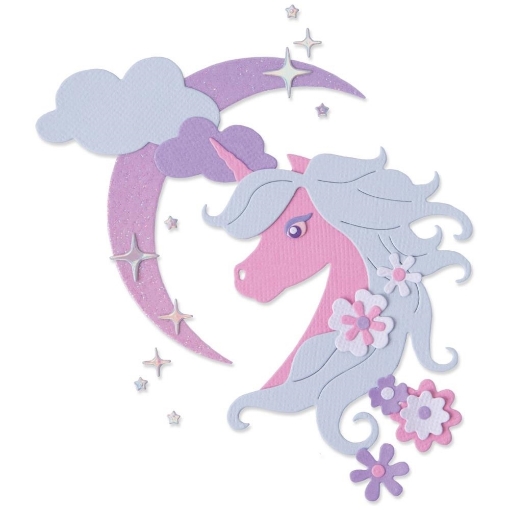 Picture of Sizzix Mystical Collection Thinlits Dies by Olivia Rose- Midnight Unicorn