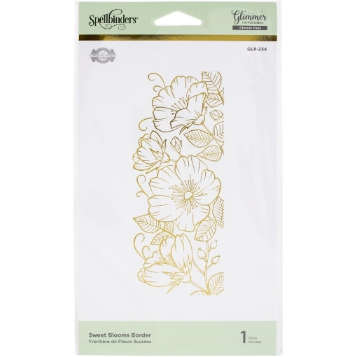 Picture of Spellbinders Glimmer Hot Foil Plate - Μεταλλική Μήτρα Χρυσοτυπίας By Becca Feeken - Sweet Blooms Border, Delicate Impressions