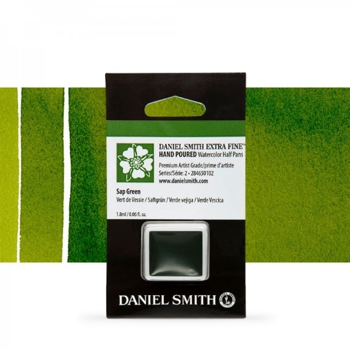 Picture of Daniel Smith Extra Fine Χρώμα Ακουαρέλας Half Pan - Sap Green