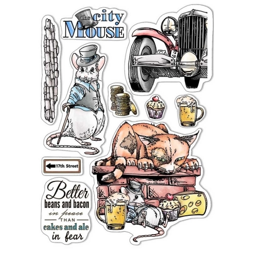 Picture of Ciao Bella Stamping Art Διάφανες Σφραγίδες 6" X 8" - The City Mouse, Aesop's Fables, 10τεμ.