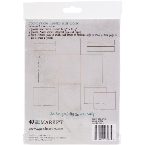 Picture of 49 And Market Foundations Jagged Flip Folio - White
