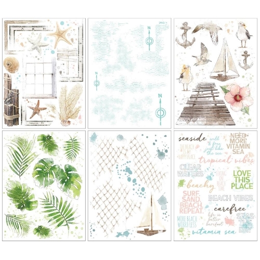 Picture of 49 And Market Vintage Artistry Rub-Ons 6"X8" - Beached