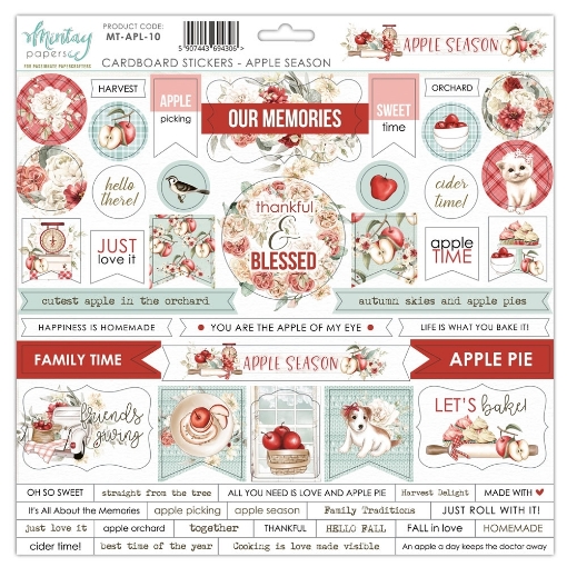 Picture of Mintay Papers Αυτοκόλλητα Chipboard - Apple Season, 56τεμ.