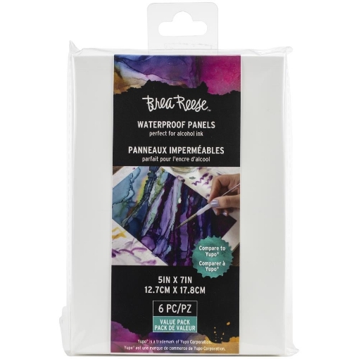 Picture of Brea Reese Waterproof Panels 5"X7" – Αδιάβροχα Καρτολίνα για Μελάνι Οινοπνεύματος – Λευκό, 6 τεμ.