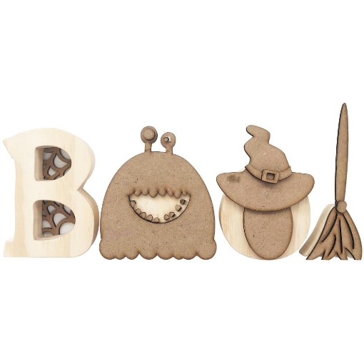 Picture of Foundations Decor Chunky Wood Block Words Ξύλινο Διακοσμητικό Halloween - Boo