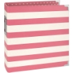 Picture of Simple Stories Sn@p! Striped Designer Binder 6"X8" - Pink Stripe