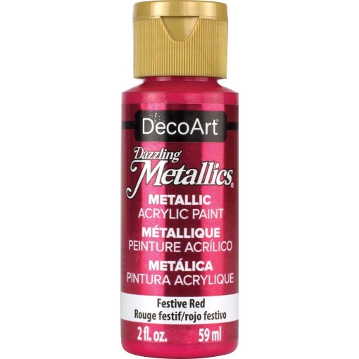 Picture of Deco Art Dazzling Metallics Μεταλλικό Ακρυλικό Χρώμα 59ml - Festive Red