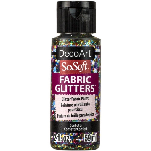 Picture of SoSoft Glitters Ακρυλικό Χρώμα για Ύφασμα 59ml - Confetti
