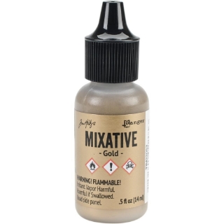 Picture of Tim Holtz Alcohol Ink - Mixative Μεταλλικό Μελάνι Οινοπνεύματος 14ml – Gold 