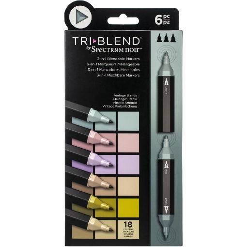 Picture of Spectrum Noir TriBlend Σετ | Σετ Μαρκαδόρων Οινοπνεύματος 3 Τόνων – Vintage Blends, 6τεμ.