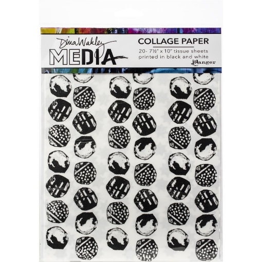 Picture of Dina Wakley Media Ριζόχαρτο για Κολάζ & Mixed Media – Collage Tissue Paper “Backgrounds”, 20τεμ. 