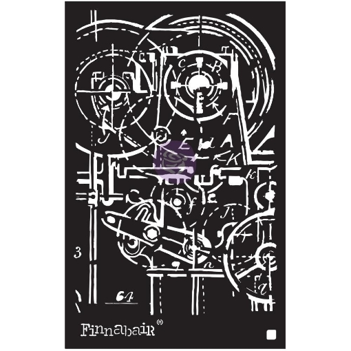 Picture of Prima Marketing Finnabair Stencil 6" x 9" – Machinery – Στένσιλ με Μηχανικά & Steampunk Μοτίβα