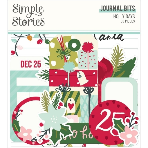 Picture of Simple Stories Cardstock Ephemera Διακοσμητικά Die-cuts – Holly Days, Journal Bits, 30τεμ