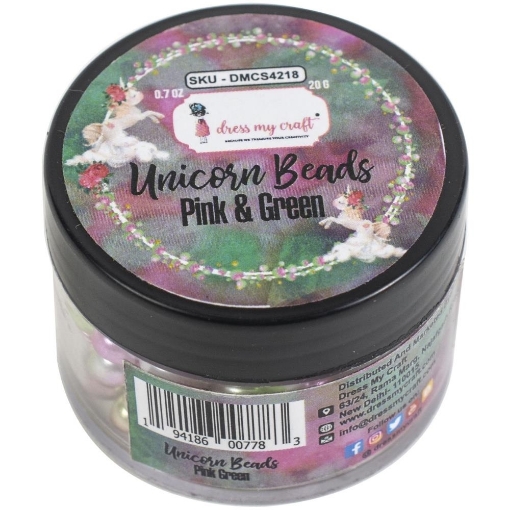 Picture of Dress My Craft Unicorn Beads – Pink & Green