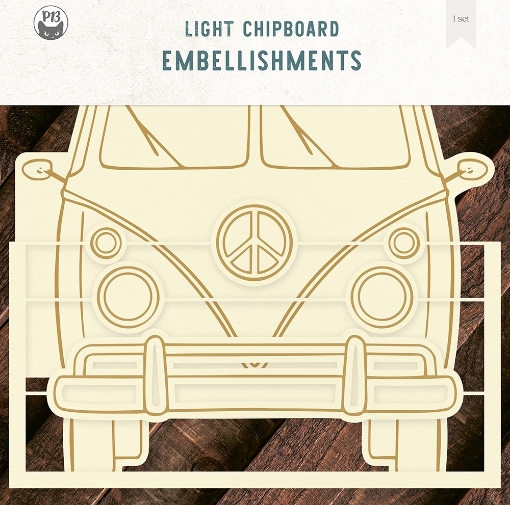 Picture of P13 Light Chipboard Album Base 6"X8" - Βάση για Αλμπουμ σε σχήμα Camper