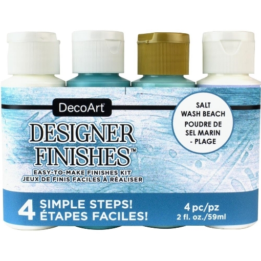Picture of DecoArt Designer Finishes Paint Pack – Σετ Βαφών Εφέ Θαλασσινού Ξύλου (Salt Wash Beach)