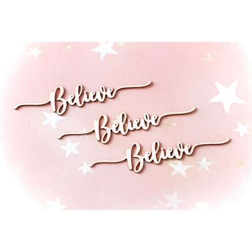 Picture of Asuka Studio Brick Wall & Frames Chipboard Embellishments – Believe