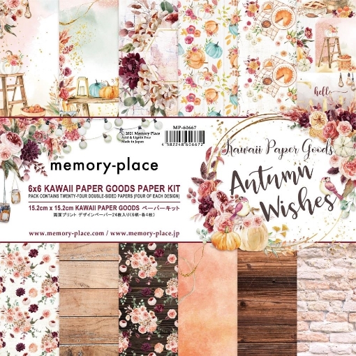 Picture of Memory Place Kawaii Μπλοκ Scrapbooking Διπλής Όψης 6''x6'' - Autumn Wishes